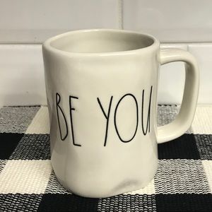 Rae Dunn BE YOU white ceramic mug